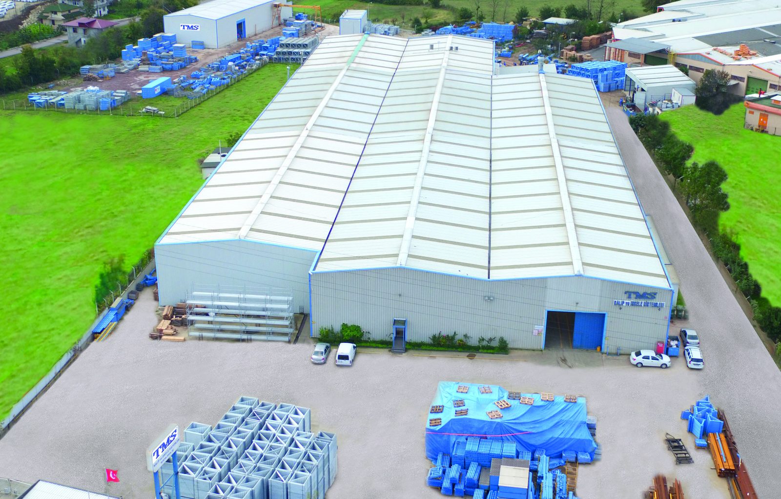 Aerial view of a partner manufacturing facility